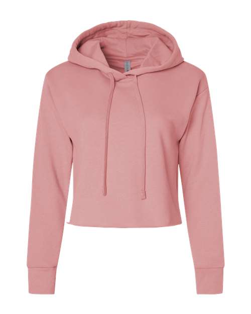 Next Level Women's Laguna Sueded Raw Edge Crop Hoodie Sweatshirt 9384 - HatFlow Company