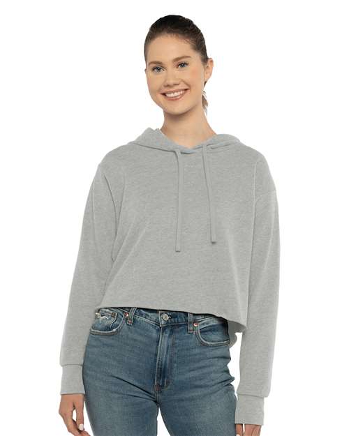 Next Level Women's Laguna Sueded Raw Edge Crop Hoodie Sweatshirt 9384 - HatFlow Company