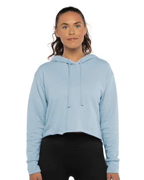 Next Level Women's Laguna Sueded Raw Edge Crop Hoodie Sweatshirt 9384 - HatFlow Company