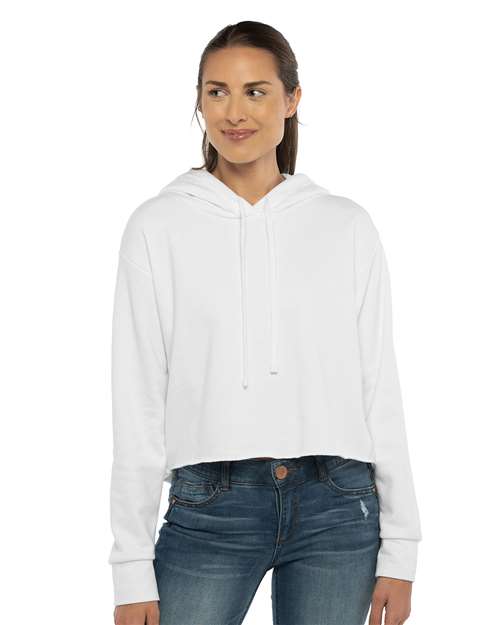 Next Level Women's Laguna Sueded Raw Edge Crop Hoodie Sweatshirt 9384 - HatFlow Company