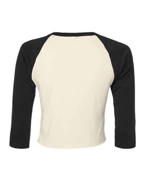 BELLA + CANVAS Women's Micro Rib Three-Quarter Raglan Sleeve Baby Tee 1200 - HatFlow Company