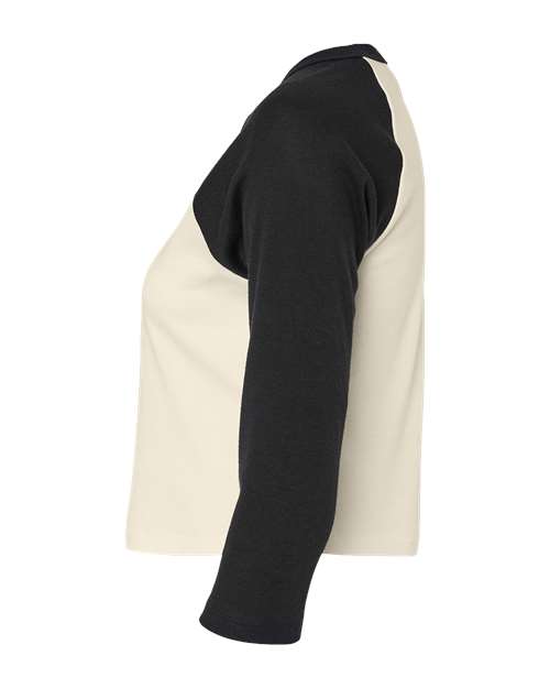 BELLA + CANVAS Women's Micro Rib Three-Quarter Raglan Sleeve Baby Tee 1200 - HatFlow Company
