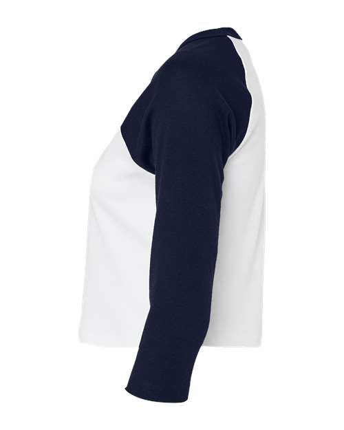 BELLA + CANVAS Women's Micro Rib Three-Quarter Raglan Sleeve Baby Tee 1200 - HatFlow Company