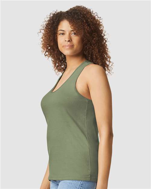 Gildan Women's Softstyle® CVC Racerback Tank Top 64220LCVC - HatFlow Company