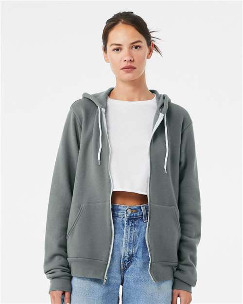 BELLA + CANVAS Unisex Sponge Fleece Full-Zip Hoodie Sweatshirt 3739 - HatFlow Company