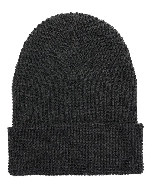 YP Classics Waffle Cuffed Knit Beanie 2501KC - HatFlow Company