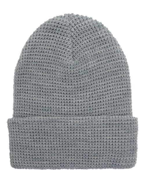 YP Classics Waffle Cuffed Knit Beanie 2501KC - HatFlow Company