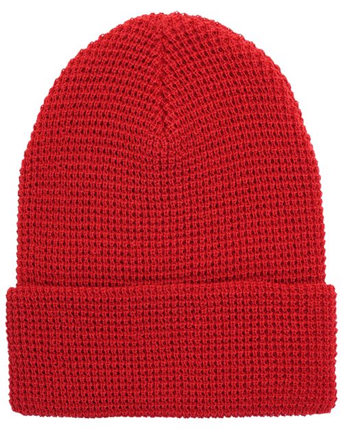 YP Classics Waffle Cuffed Knit Beanie 2501KC - HatFlow Company