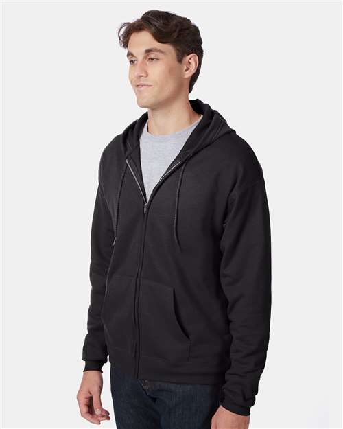 Hanes Unisex EcoSmart® Full-Zip Hooded Sweatshirt P180 - HatFlow Company