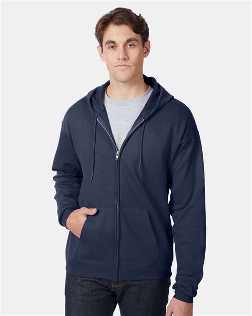 Hanes Unisex EcoSmart® Full-Zip Hooded Sweatshirt P180 - HatFlow Company