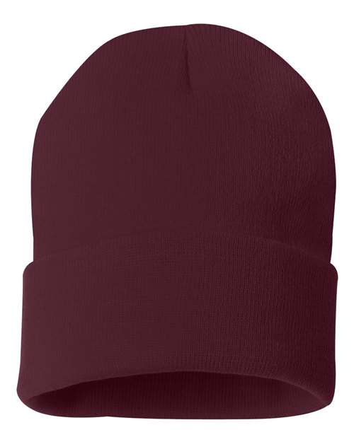 Sportsman 12" Solid Cuffed Beanie SP12 - HatFlow Company