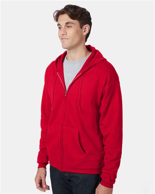 Hanes Unisex EcoSmart® Full-Zip Hooded Sweatshirt P180 - HatFlow Company