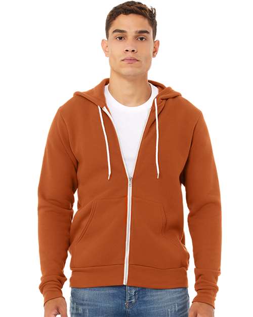BELLA + CANVAS Unisex Sponge Fleece Full-Zip Hoodie Sweatshirt 3739 - HatFlow Company