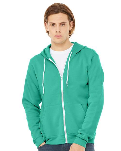 BELLA + CANVAS Unisex Sponge Fleece Full-Zip Hoodie Sweatshirt 3739 - HatFlow Company