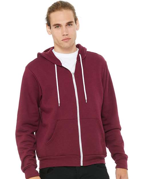 BELLA + CANVAS Unisex Sponge Fleece Full-Zip Hoodie Sweatshirt 3739 - HatFlow Company