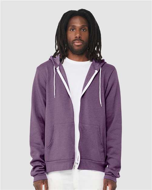 BELLA + CANVAS Unisex Sponge Fleece Full-Zip Hoodie Sweatshirt 3739 - HatFlow Company