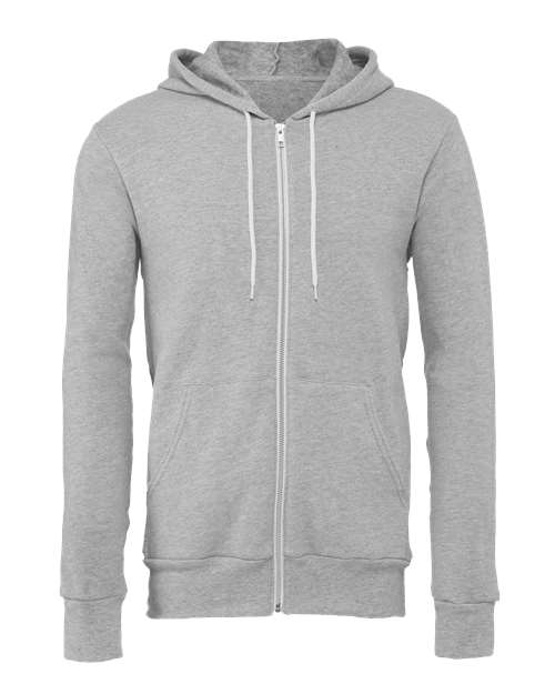 BELLA + CANVAS Unisex Sponge Fleece Full-Zip Hoodie Sweatshirt 3739 - HatFlow Company