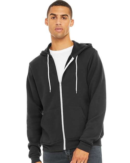 BELLA + CANVAS Unisex Sponge Fleece Full-Zip Hoodie Sweatshirt 3739 - HatFlow Company