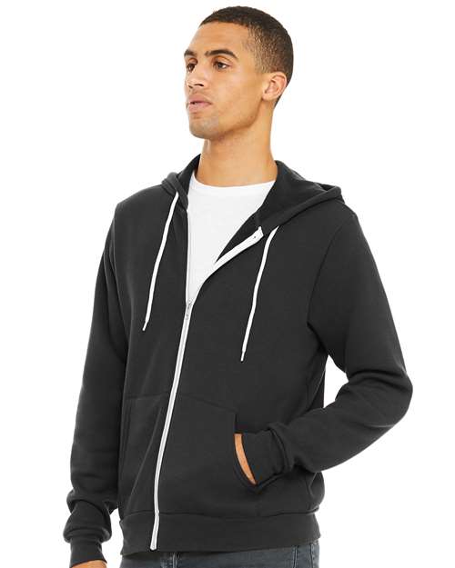 BELLA + CANVAS Unisex Sponge Fleece Full-Zip Hoodie Sweatshirt 3739 - HatFlow Company