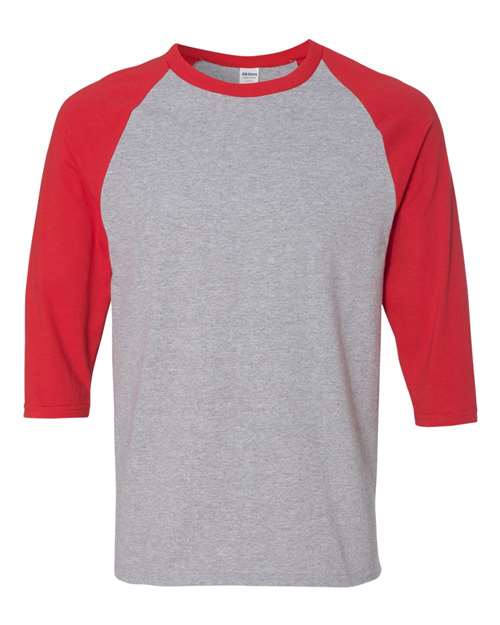 Gildan Unisex Heavy Cotton™ Raglan Three-Quarter Sleeve T-Shirt 5700 - HatFlow Company
