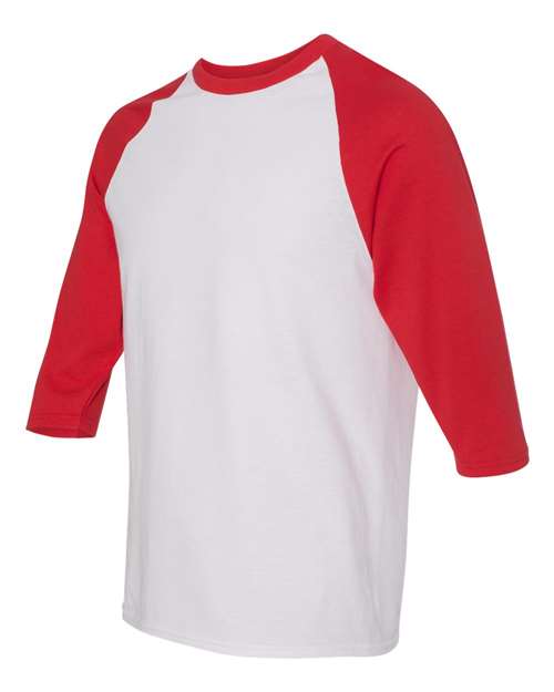 Gildan Unisex Heavy Cotton™ Raglan Three-Quarter Sleeve T-Shirt 5700 - HatFlow Company
