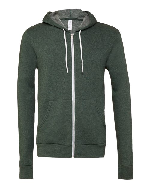 BELLA + CANVAS Unisex Sponge Fleece Full-Zip Hoodie Sweatshirt 3739 - HatFlow Company