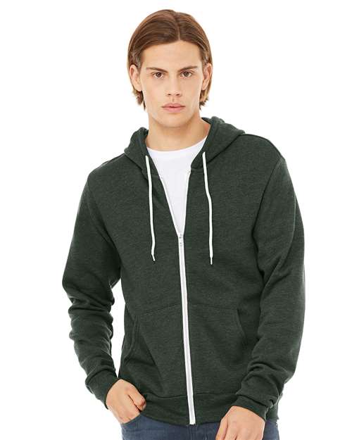 BELLA + CANVAS Unisex Sponge Fleece Full-Zip Hoodie Sweatshirt 3739 - HatFlow Company
