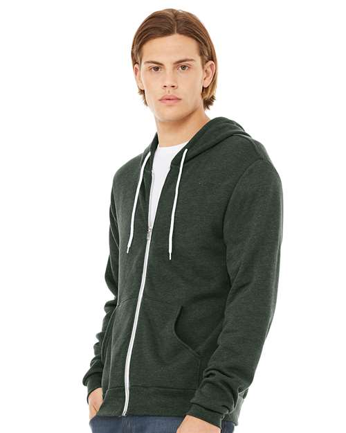 BELLA + CANVAS Unisex Sponge Fleece Full-Zip Hoodie Sweatshirt 3739 - HatFlow Company