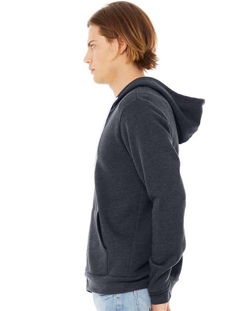 BELLA + CANVAS Unisex Sponge Fleece Full-Zip Hoodie Sweatshirt 3739 - HatFlow Company