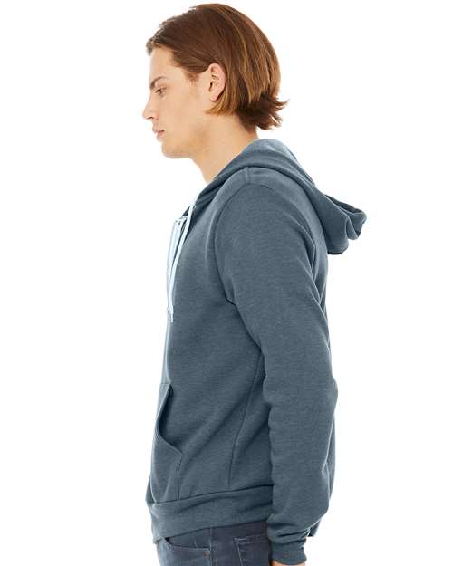 BELLA + CANVAS Unisex Sponge Fleece Full-Zip Hoodie Sweatshirt 3739 - HatFlow Company