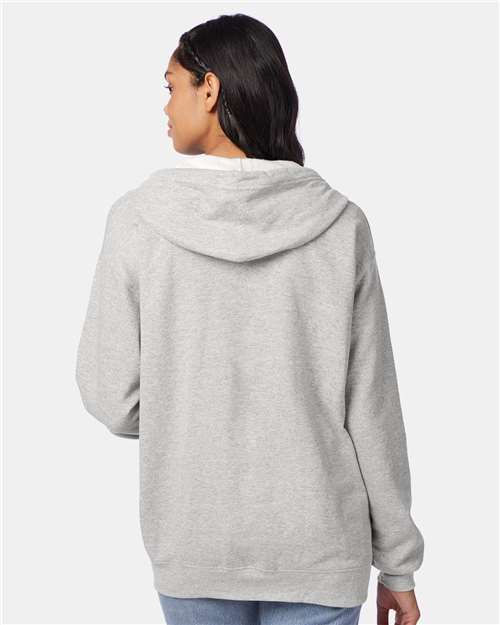 Hanes Unisex EcoSmart® Full-Zip Hooded Sweatshirt P180 - HatFlow Company