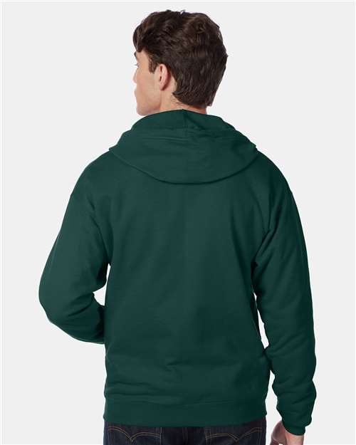 Hanes Unisex EcoSmart® Full-Zip Hooded Sweatshirt P180 - HatFlow Company