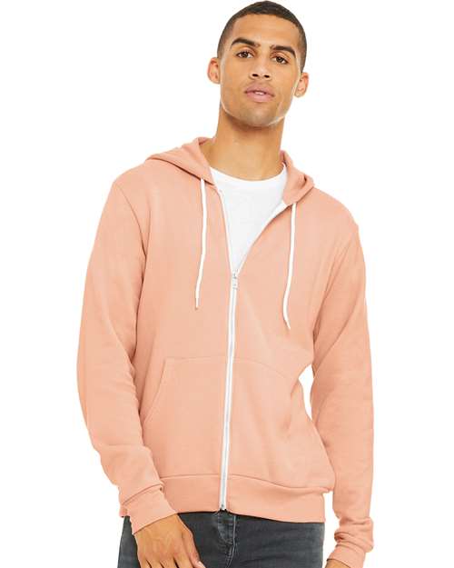BELLA + CANVAS Unisex Sponge Fleece Full-Zip Hoodie Sweatshirt 3739 - HatFlow Company