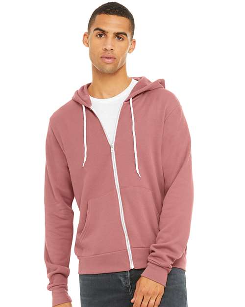 BELLA + CANVAS Unisex Sponge Fleece Full-Zip Hoodie Sweatshirt 3739 - HatFlow Company