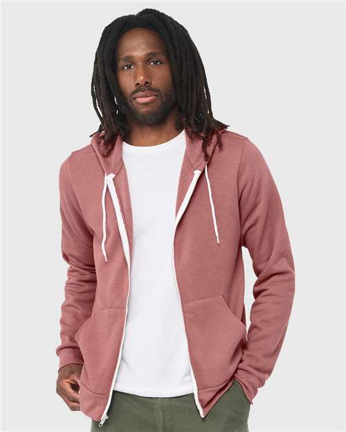 BELLA + CANVAS Unisex Sponge Fleece Full-Zip Hoodie Sweatshirt 3739 - HatFlow Company