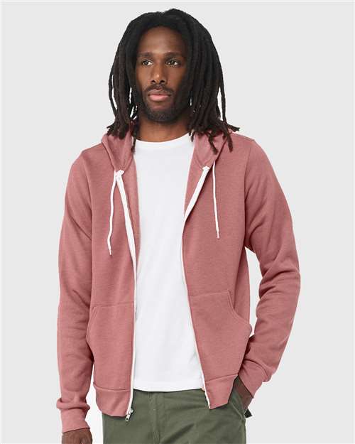 BELLA + CANVAS Unisex Sponge Fleece Full-Zip Hoodie Sweatshirt 3739 - HatFlow Company