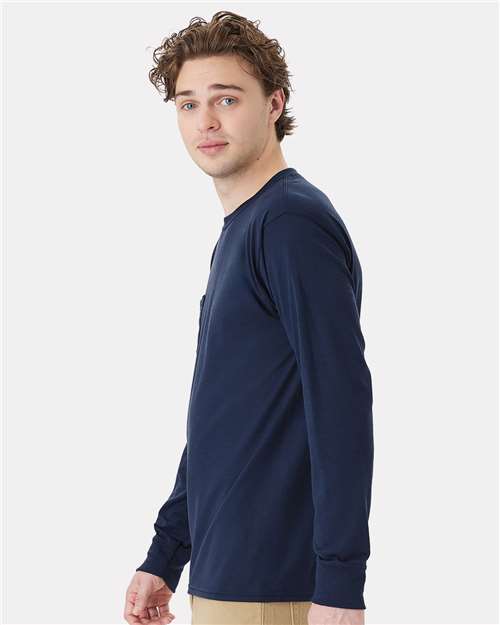 Hanes Unisex Workwear Long Sleeve Pocket T-Shirt W120 - HatFlow Company