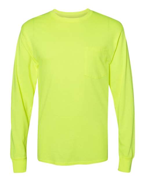 Hanes Unisex Workwear Long Sleeve Pocket T-Shirt W120 - HatFlow Company