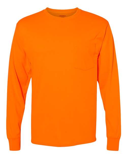 Hanes Unisex Workwear Long Sleeve Pocket T-Shirt W120 - HatFlow Company