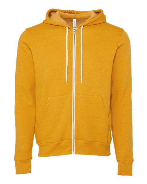 BELLA + CANVAS Unisex Sponge Fleece Full-Zip Hoodie Sweatshirt 3739 - HatFlow Company