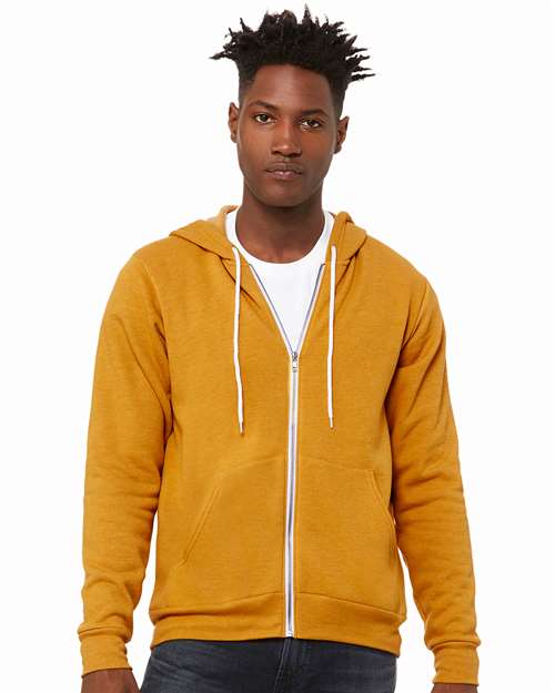BELLA + CANVAS Unisex Sponge Fleece Full-Zip Hoodie Sweatshirt 3739 - HatFlow Company