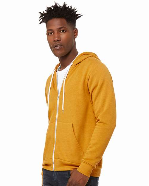 BELLA + CANVAS Unisex Sponge Fleece Full-Zip Hoodie Sweatshirt 3739 - HatFlow Company