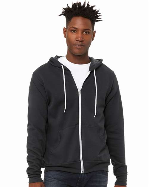 BELLA + CANVAS Unisex Sponge Fleece Full-Zip Hoodie Sweatshirt 3739 - HatFlow Company