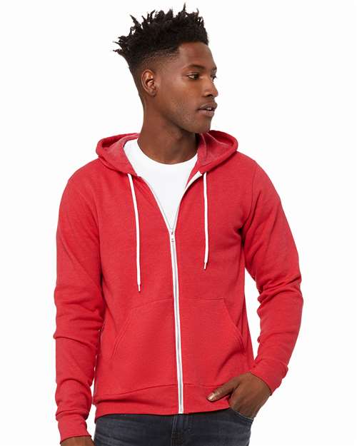 BELLA + CANVAS Unisex Sponge Fleece Full-Zip Hoodie Sweatshirt 3739 - HatFlow Company