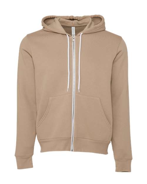 BELLA + CANVAS Unisex Sponge Fleece Full-Zip Hoodie Sweatshirt 3739 - HatFlow Company
