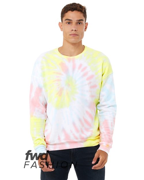 BELLA + CANVAS Unisex FWD Fashion Tie-Dyed Crewneck Sweatshirt 3945RD - HatFlow Company