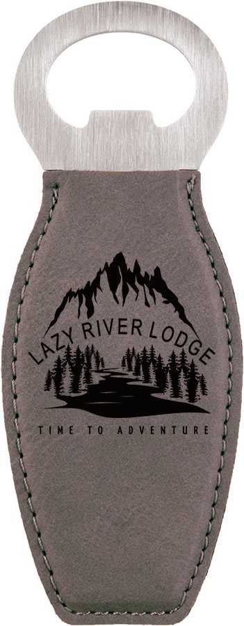 Laserable Leatherette Bottle Opener with Magnet - HatFlow Company