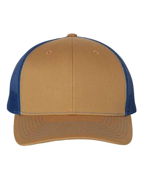 Custom Richardson 112 Adjustable Snapback Trucker Cap – Leather Patch Headwear │ HatFlow Company