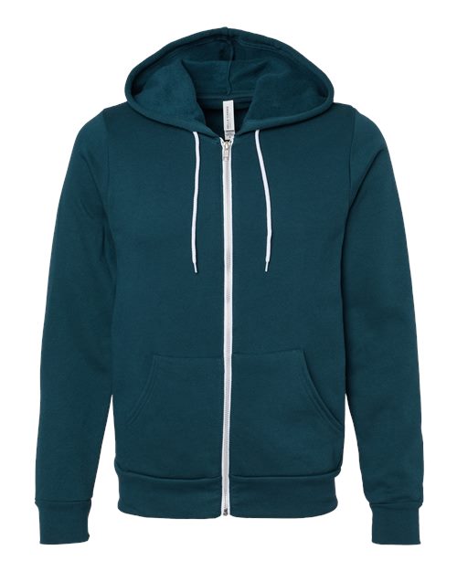 BELLA + CANVAS Unisex Sponge Fleece Full-Zip Hoodie Sweatshirt 3739 - HatFlow Company