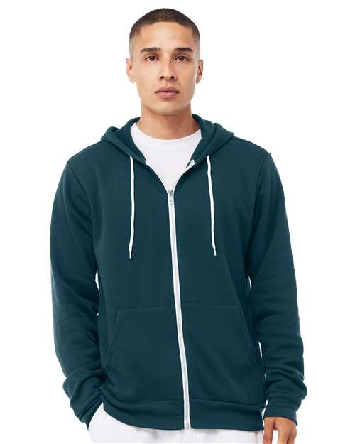 BELLA + CANVAS Unisex Sponge Fleece Full-Zip Hoodie Sweatshirt 3739 - HatFlow Company